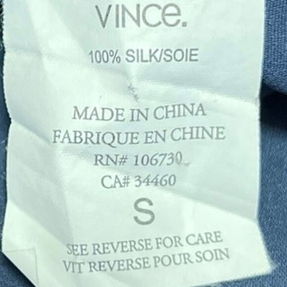 Vince Blue Pockets Soft Lightweight Long Sleeve Button Down Shirt Top Size S - Picture 5 of 5